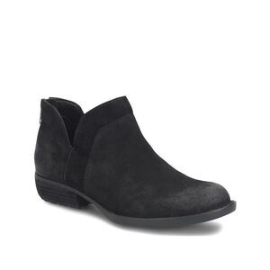 Born Kerri Boot Low Block Heel Black Leather Distress Bootie‎ Women's 8M Boho